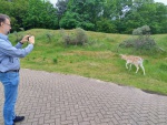 Melle fotografeert een hertje